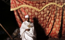 Priest at Biet Denagel Church, Lalibela January 8, 2013